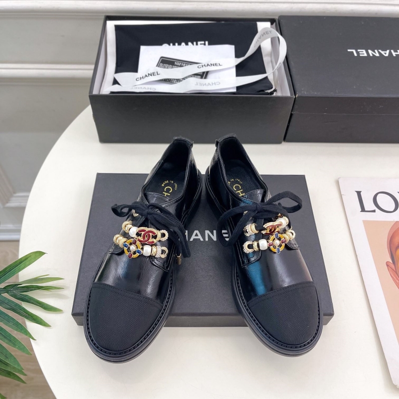 Ch*el leather shoes
